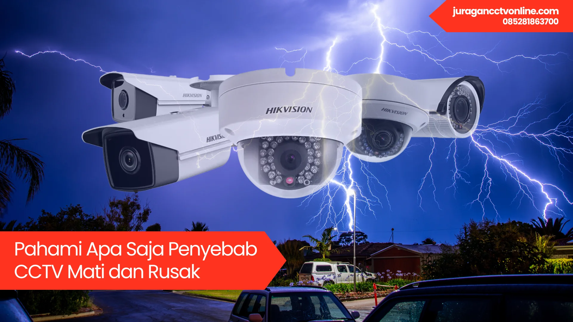 CCTV tersambar petir
